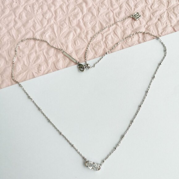 Kendra Scott Genevieve White Crystal Satellite Necklace - Picture 3 of 4